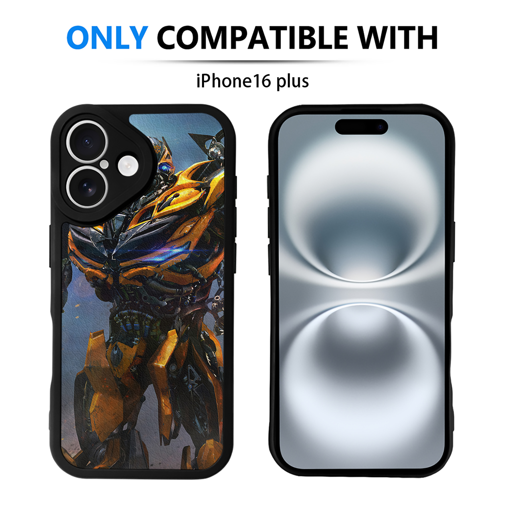 （画像用） Transformers トランスフォーマー 【iPhone 16シリーズ対応】シリコンスマホケース（レザー調） 材質：シリコン